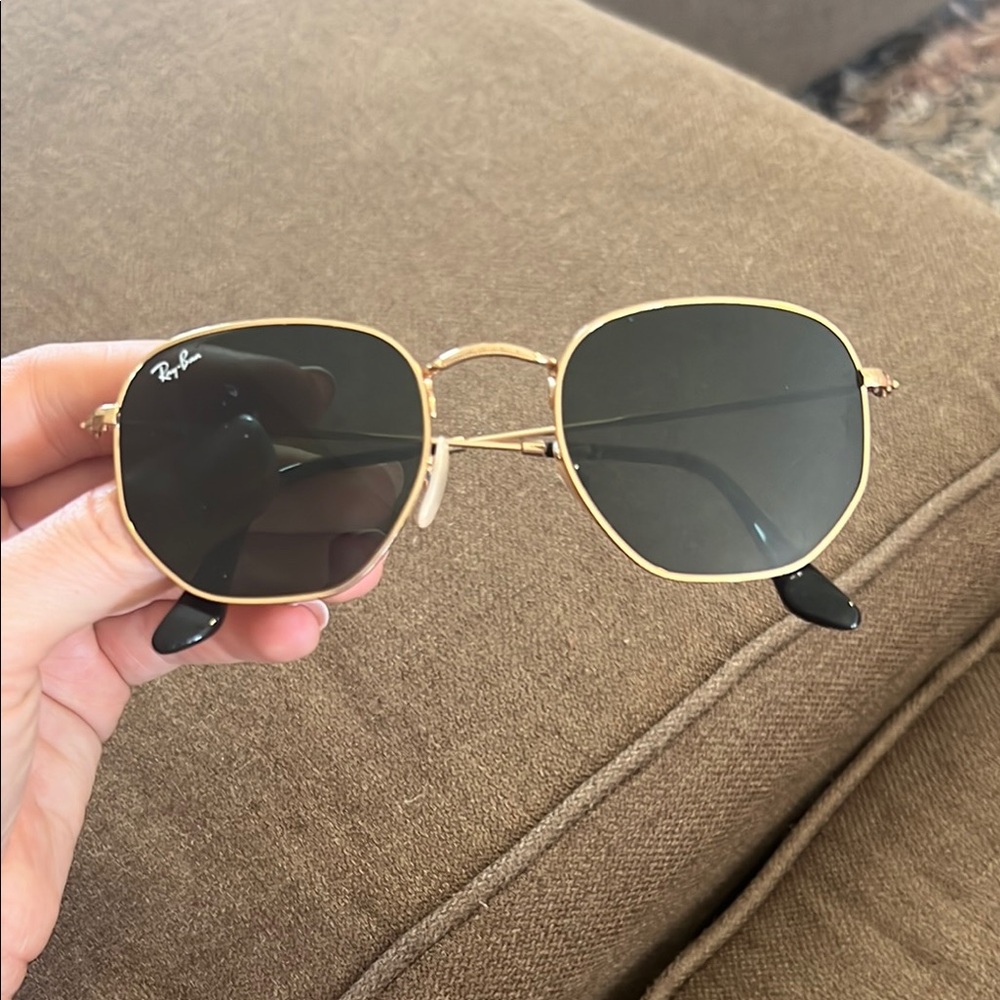 Ray-Ban Gold and Black Sunglasses